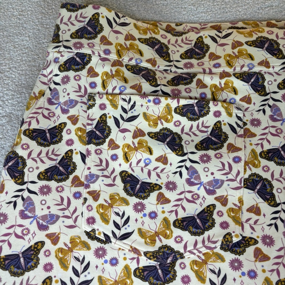Duluth Trading Co NoGA Classic Skort Ivory Butterfly Print Women's Size XXL‎ - Picture 10 of 10